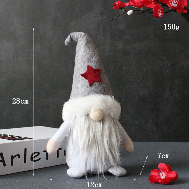 Creative Hooded Faceless Doll Holiday  Santa Claus Plush Decoration Ornaments