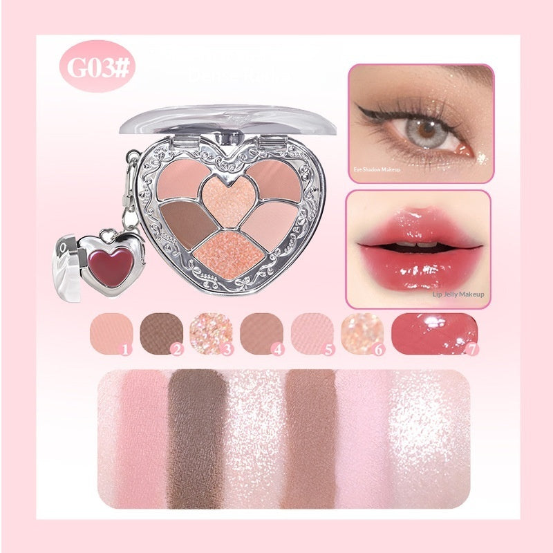Eyeshadow And Lip Gloss Palette For Everyday Natural Makeup