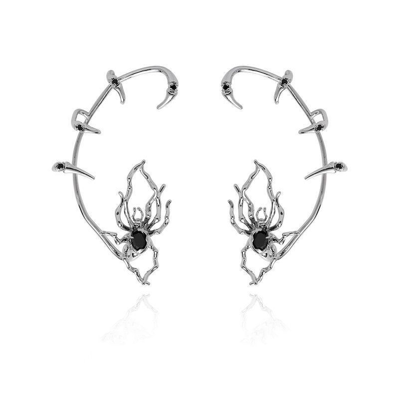 Dark Spider Ear Cuff Bone Clip