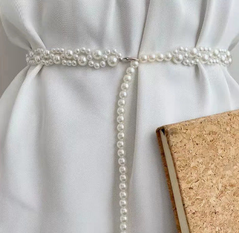 Ultra-girly Tassel Flower Pearl Waist Chainexclusive High-end Accessory For Stylish Waist Adornment
