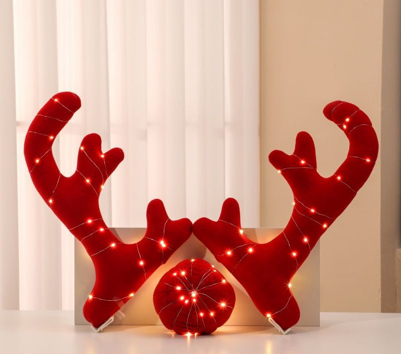 Christmas Deer Antlers 4S Store Exhibition Car Decoration