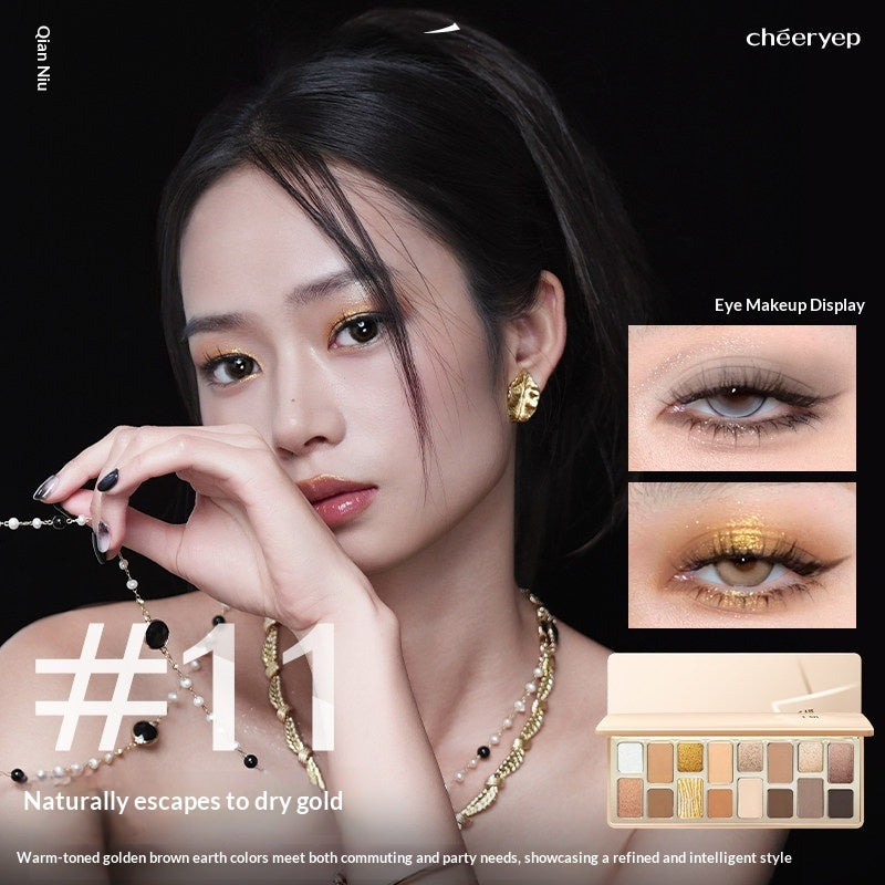 Original Qianyan (Douyin Make up) 16-colors Eyeshadow Palette Matte And Shimmer Finishes For Cosplay