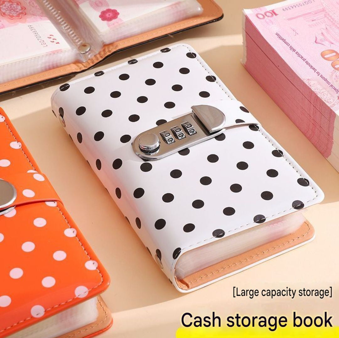 New Cash Savings Book Financial Storage Book Password Lock Savings Clip