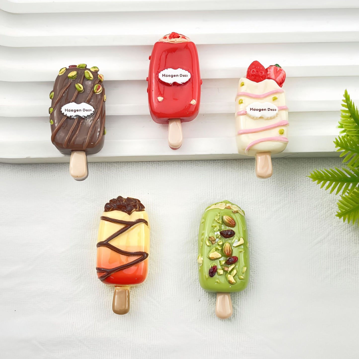 Small Ice Cream Resin Accessories Diy Cream Glue Barrettes Refridgerator Magnets