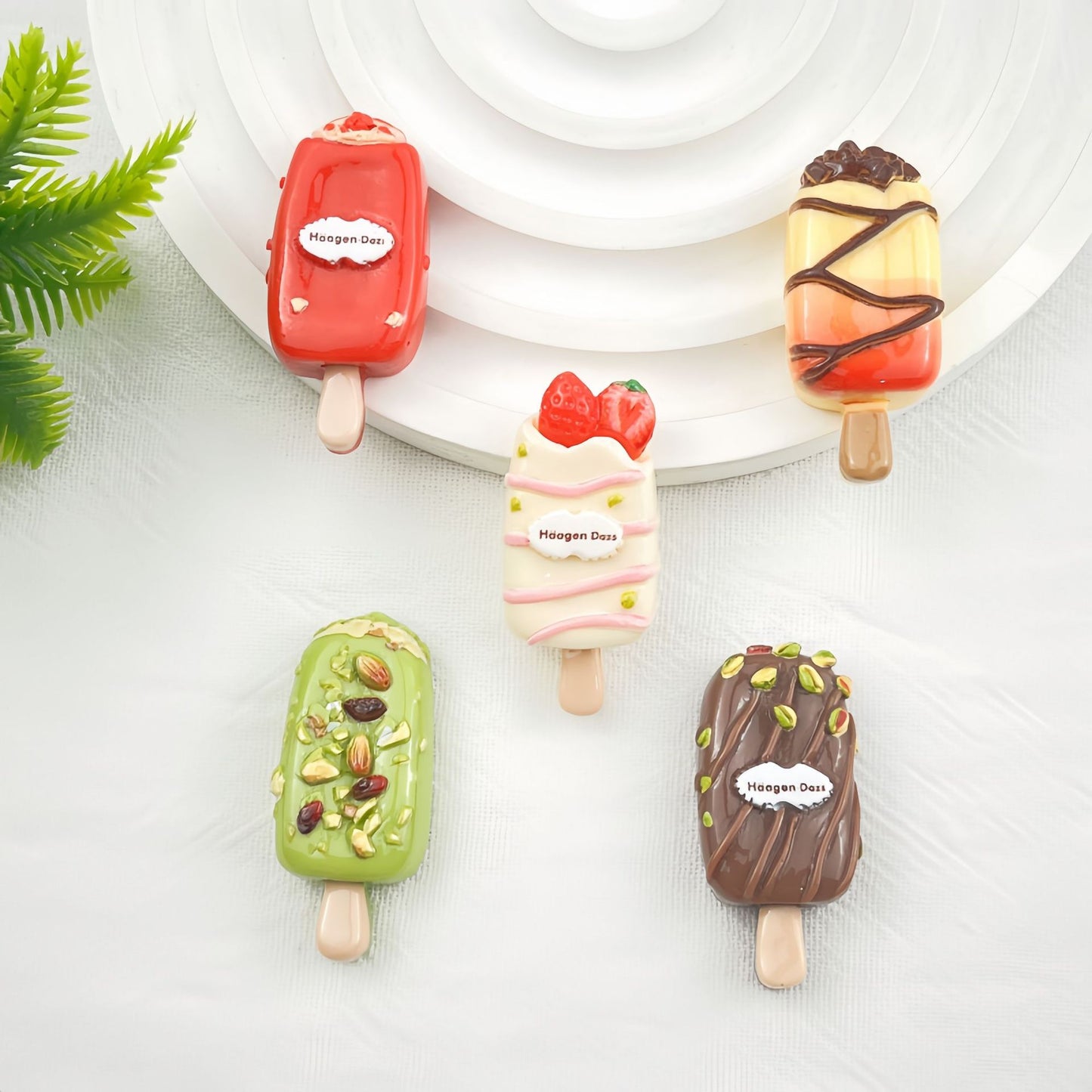 Small Ice Cream Resin Accessories Diy Cream Glue Barrettes Refridgerator Magnets