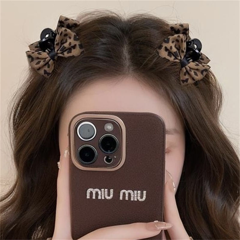 Cute Leopard Bow Barrettes Exquisite High-grade Bang Clip Accessories