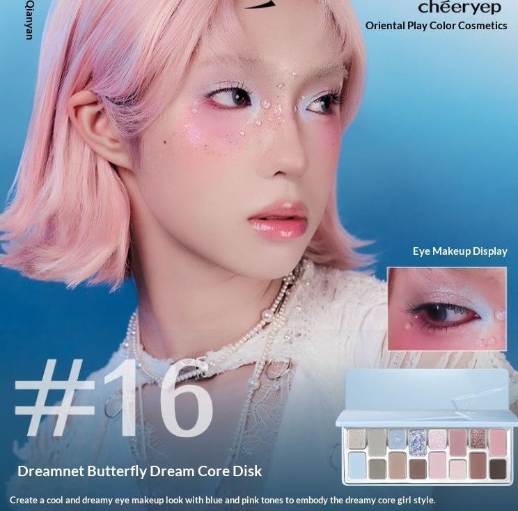 Original Qianyan (Douyin Make up) 16-colors Eyeshadow Palette Matte And Shimmer Finishes For Cosplay