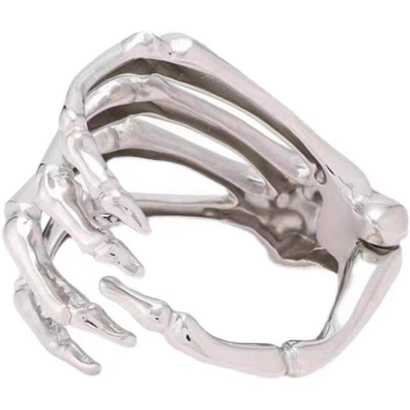 Skull Claw Adjustable Shirt Clip Metal Bracelet