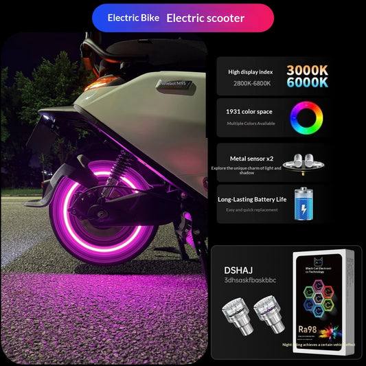 Wireless Electric Vehicle Motorcycle and Car Decorative Tire Lights