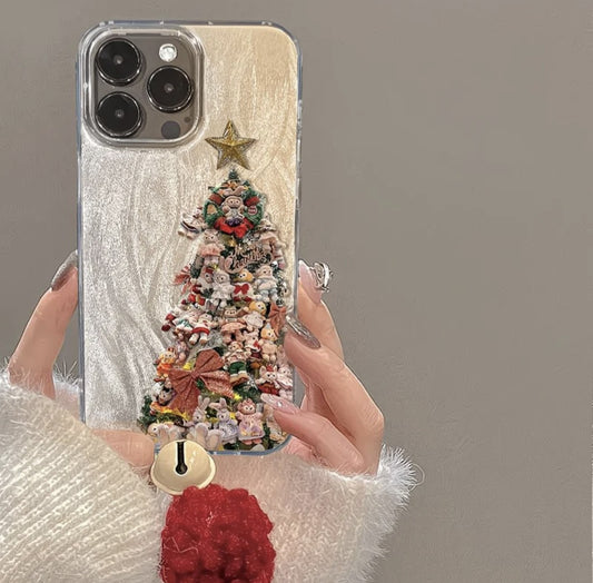 Doll Christmas Tree Phone Case Minimalist Style