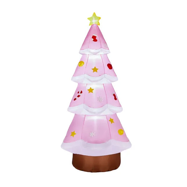 7.2FT Lighted Christmas Inflatable Decoration, Inflatable Christmas Tree, Funny Blow Up Yard Decorations With Built-in LED Lights For Holiday Party Front Yard Lawn Garden Decor