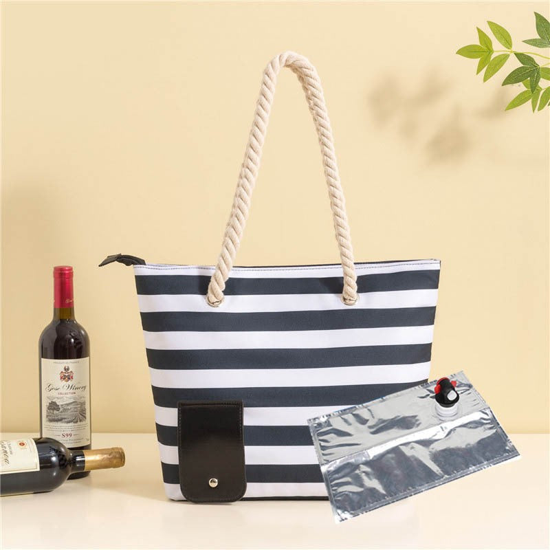 Christmas Red Wine Bag Insulated Portable Picnic Hand-held Beach Red Wine Bag