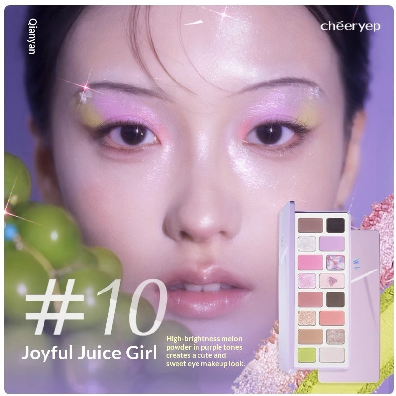 Original Qianyan (Douyin Make up) 16-colors Eyeshadow Palette Matte And Shimmer Finishes For Cosplay