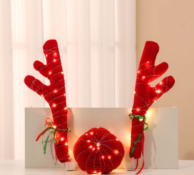 Christmas Deer Antlers 4S Store Exhibition Car Decoration
