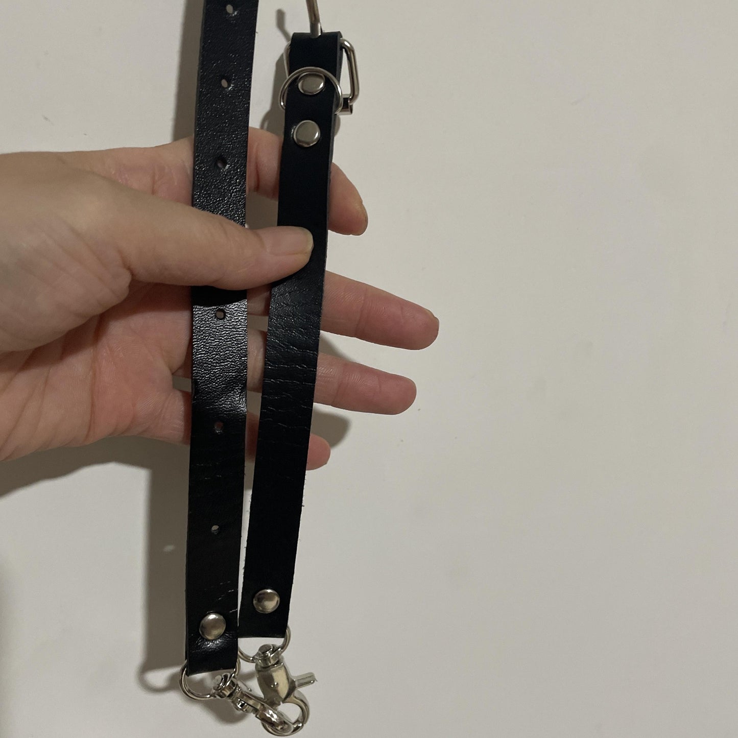 Black Leather Pentagram Necklace Choker