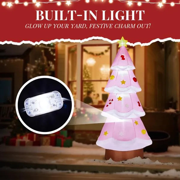 7.2FT Lighted Christmas Inflatable Decoration, Inflatable Christmas Tree, Funny Blow Up Yard Decorations With Built-in LED Lights For Holiday Party Front Yard Lawn Garden Decor