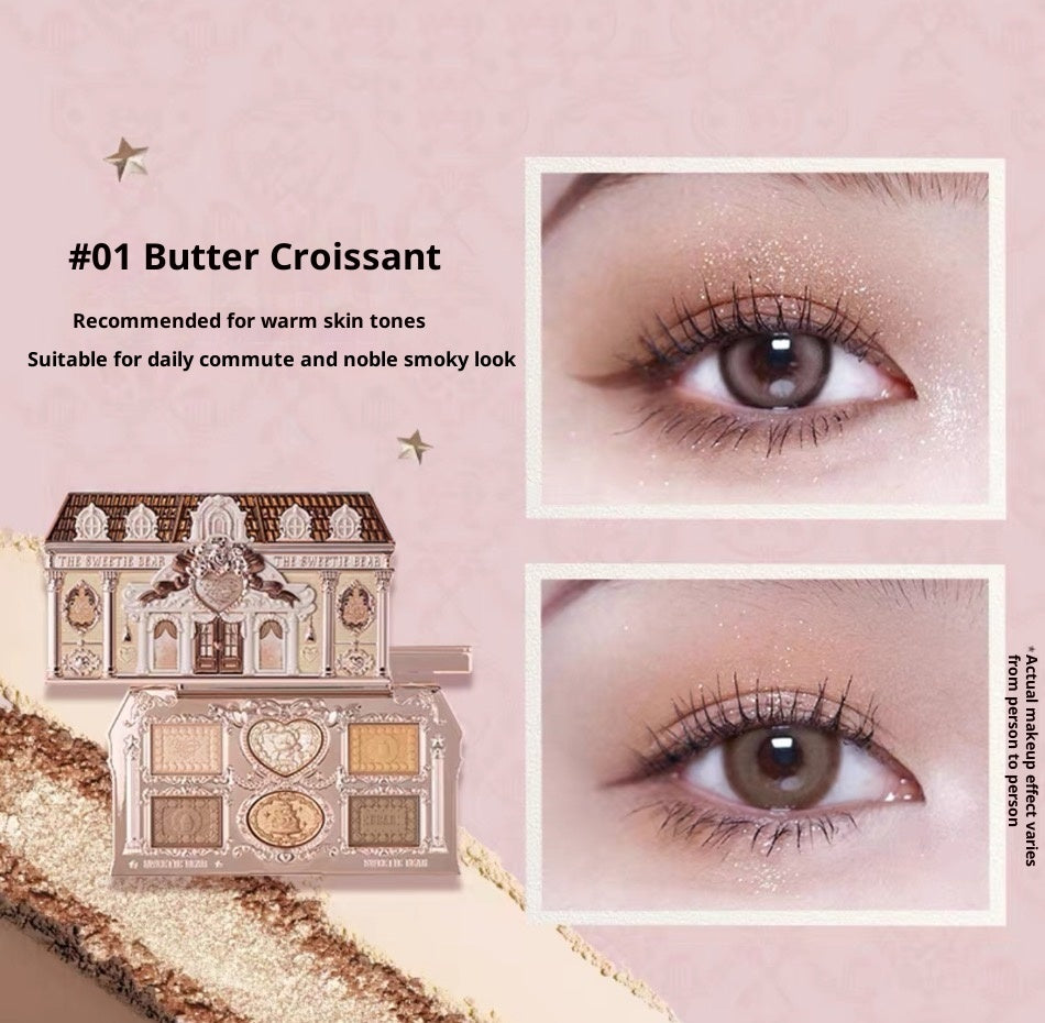 Original Flower Knows Sweetheart Bear Eyeshadow Palette Matte Shimmer Easy To Use [AUTHENTIC PRODUCT]