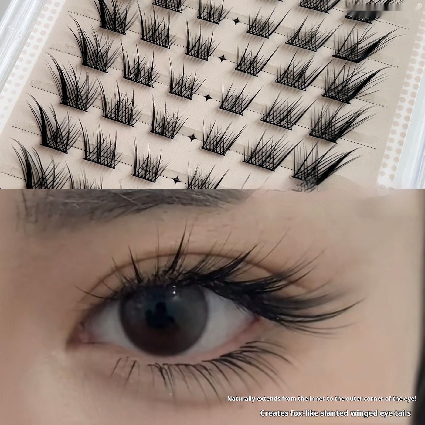 Fox Style Glue Free False Eyelashes Fly Diagonally Thick And Curled Naturally