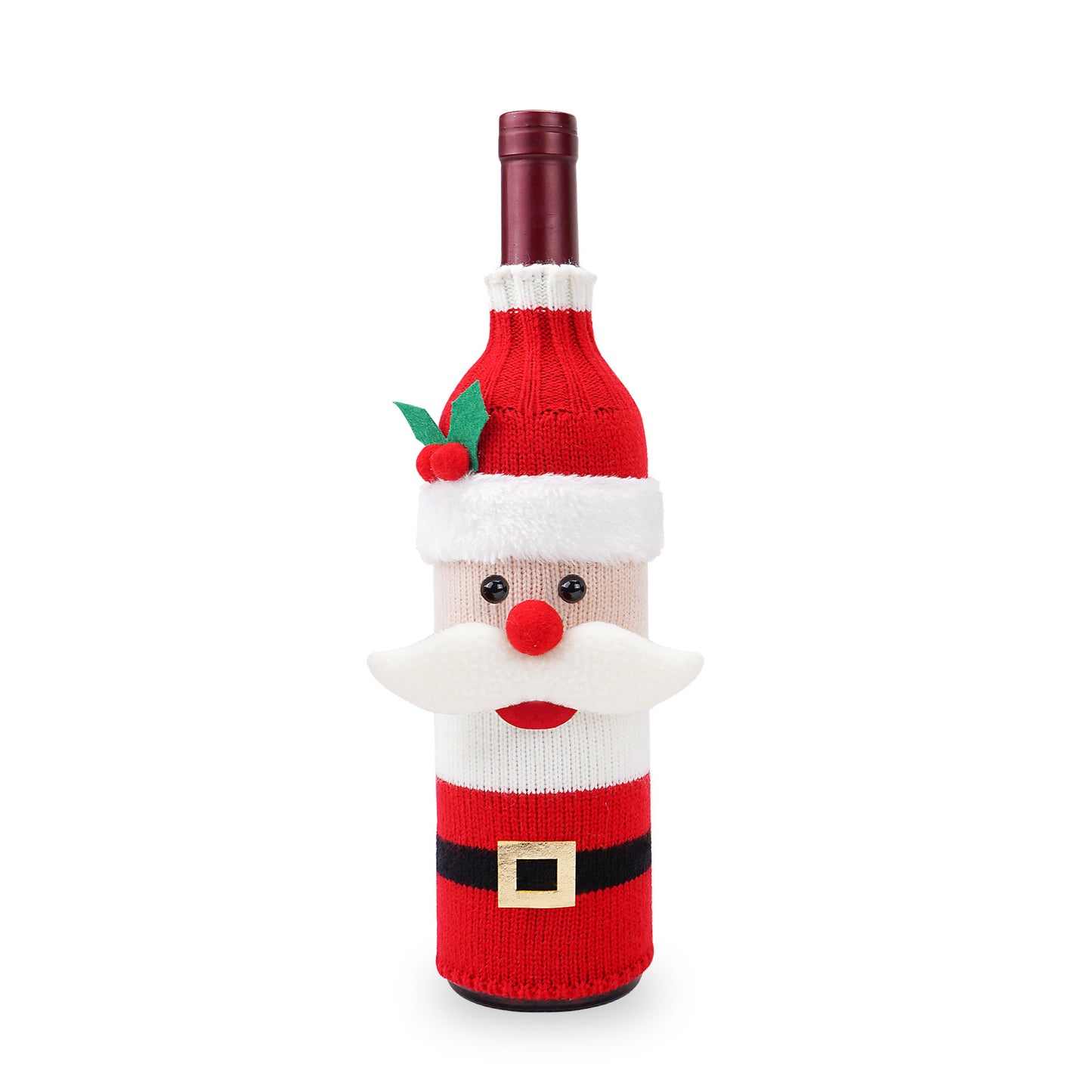 Christmas Decorations Old Man Snowman Bottle Cover Knitted