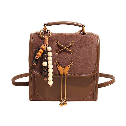 Textured Crossbody Commuter Backpack For Students