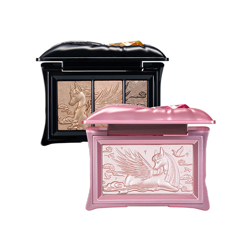 Tri-Color Eyeshadow Palette A Treasure-Like Pillow-Dream Highlighter Balm