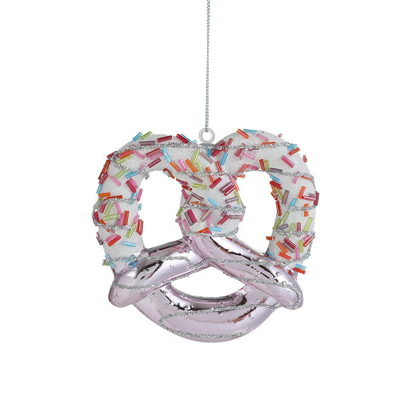 Plastic Pendant With Pastel Powder Cartoon Christmas Ornament