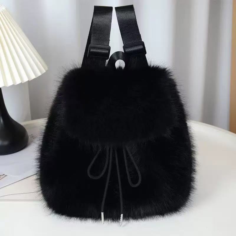 Women's Plush Bag High-capacity Versatile Backpack