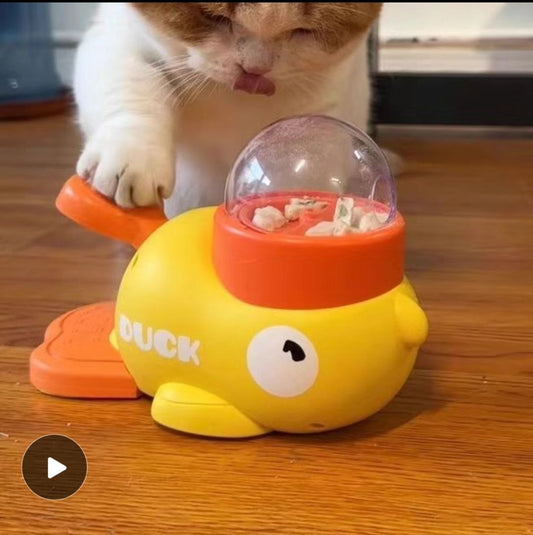 Dog Puzzle Feeder Interactive Pet Food Treat Dispenser Cartoon Duck Design Anti-slip Pets Automatic Feeder Toys For Dog Training Pet Products