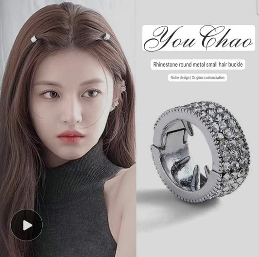 Round Metal Hair Clip Fringe Hairpin