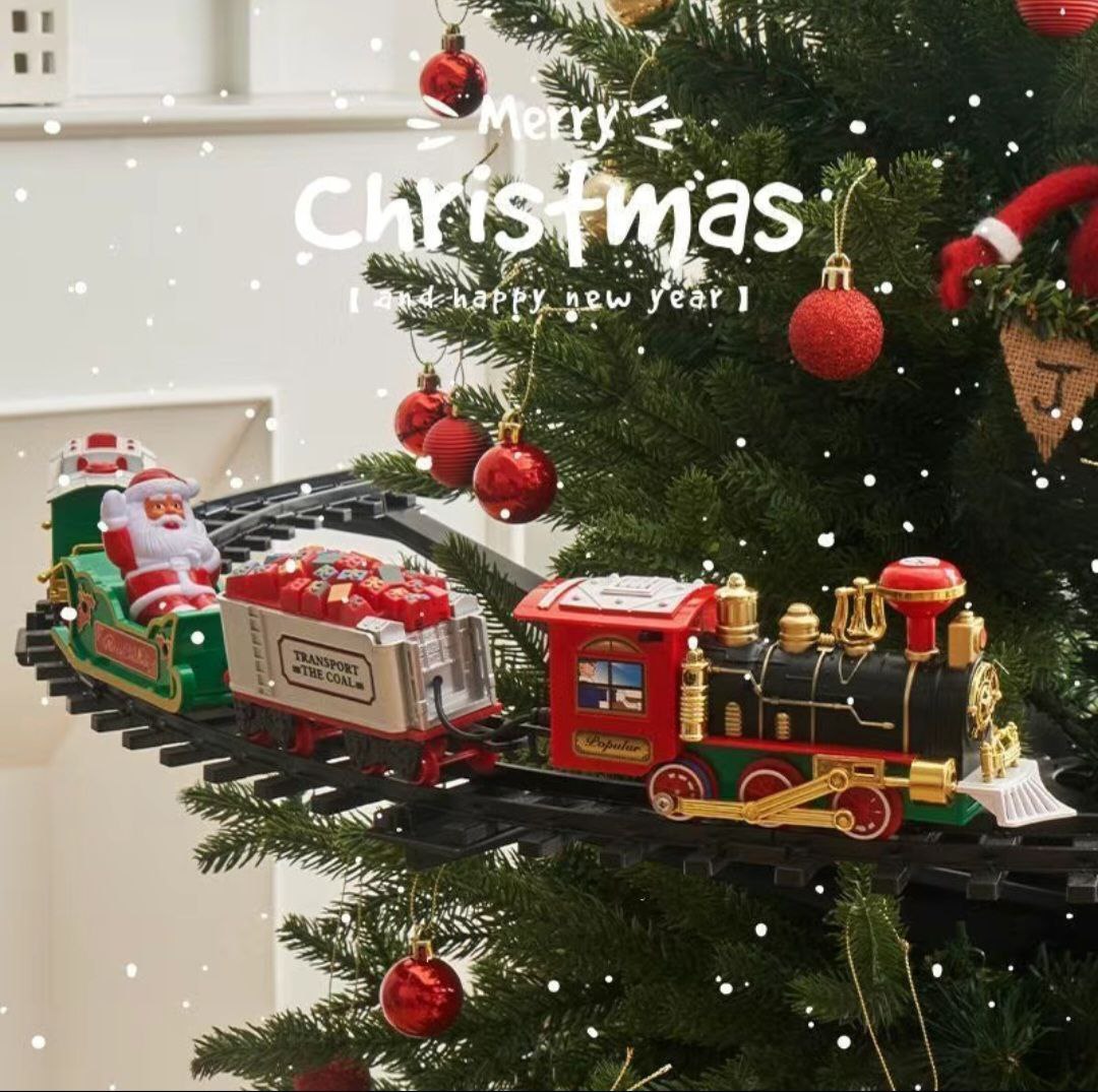 Electric Acousto-optic Suspension Christmas Rail Car