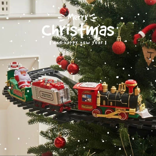 Electric Acousto-optic Suspension Christmas Rail Car