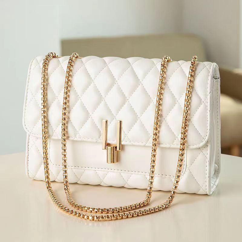 Lingge Chain Fashion Ladies One-shoulder Diagonal Bag