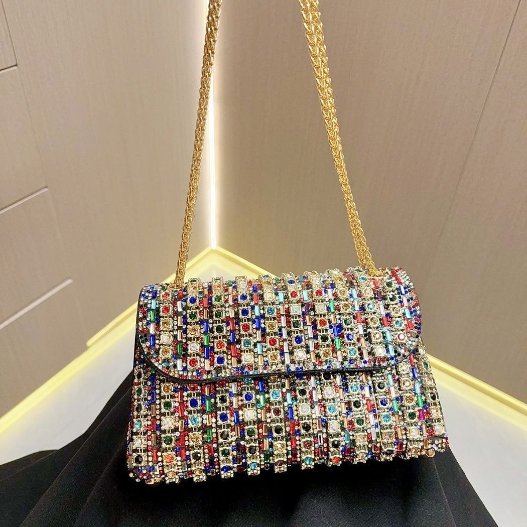 Fashion Crossbody Dinner Bag Diamond-embedded Hand Carrying